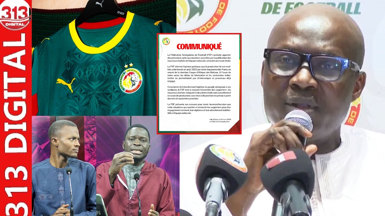 Dernière min: Communiqué de la Fédération sénégalaise de football après la polémique sur les maillot