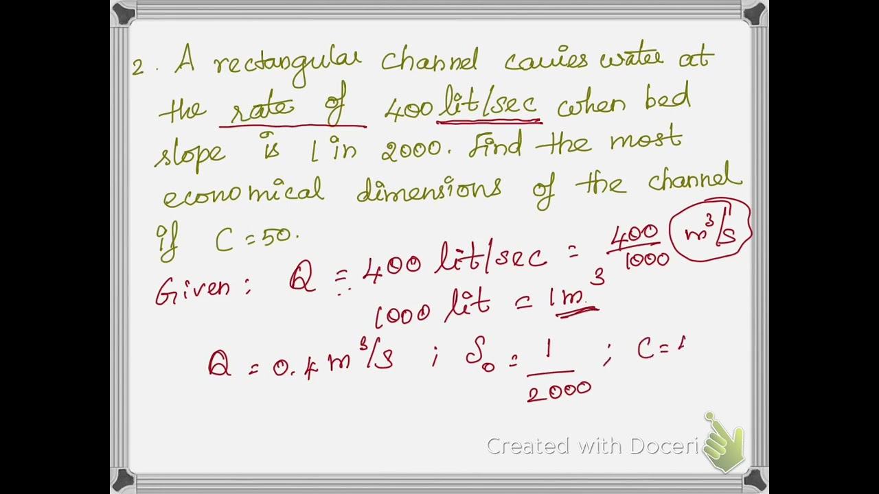 Most economical rectangular section problem - Part  1