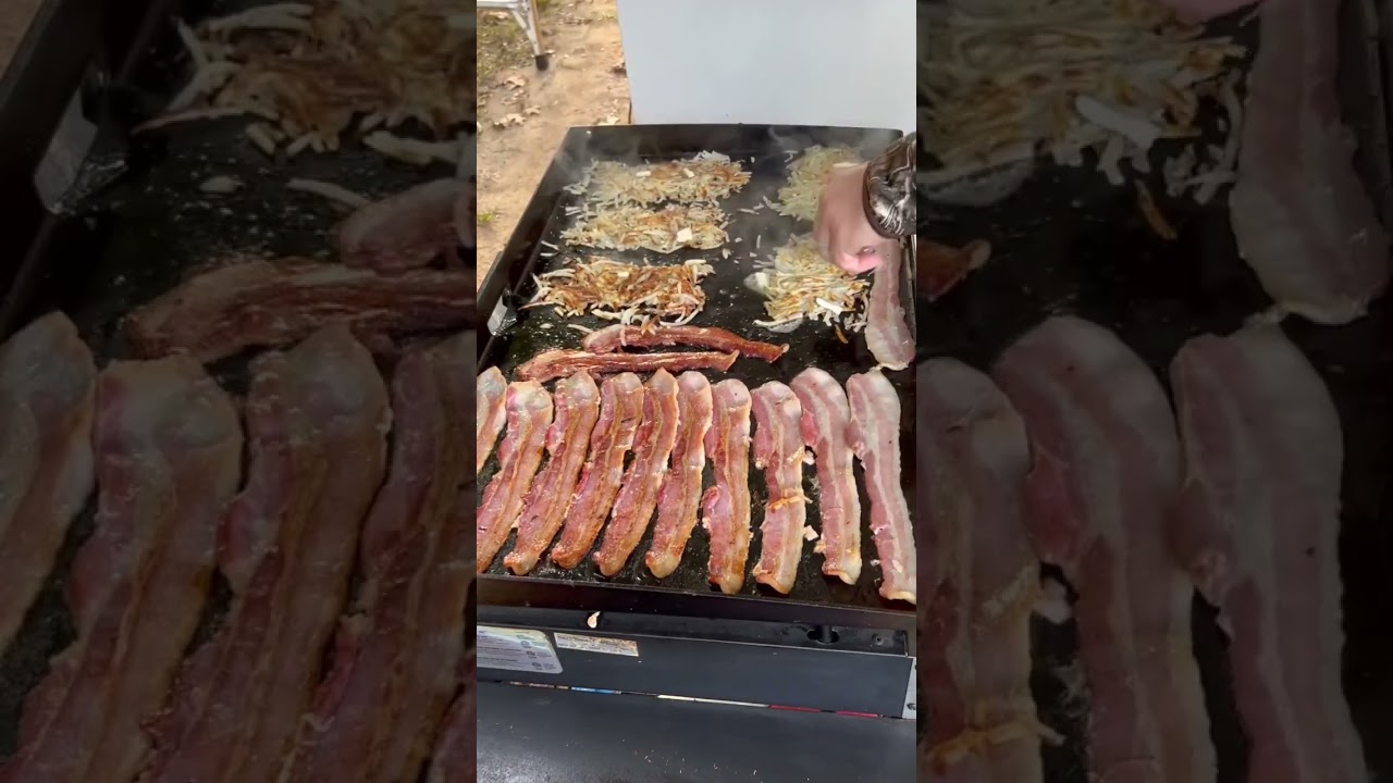 Camp Breakfast On The Blackstone | Hash Browns, Bacon, and Eggs | Let&rsquo;s Eat Y&rsquo;all