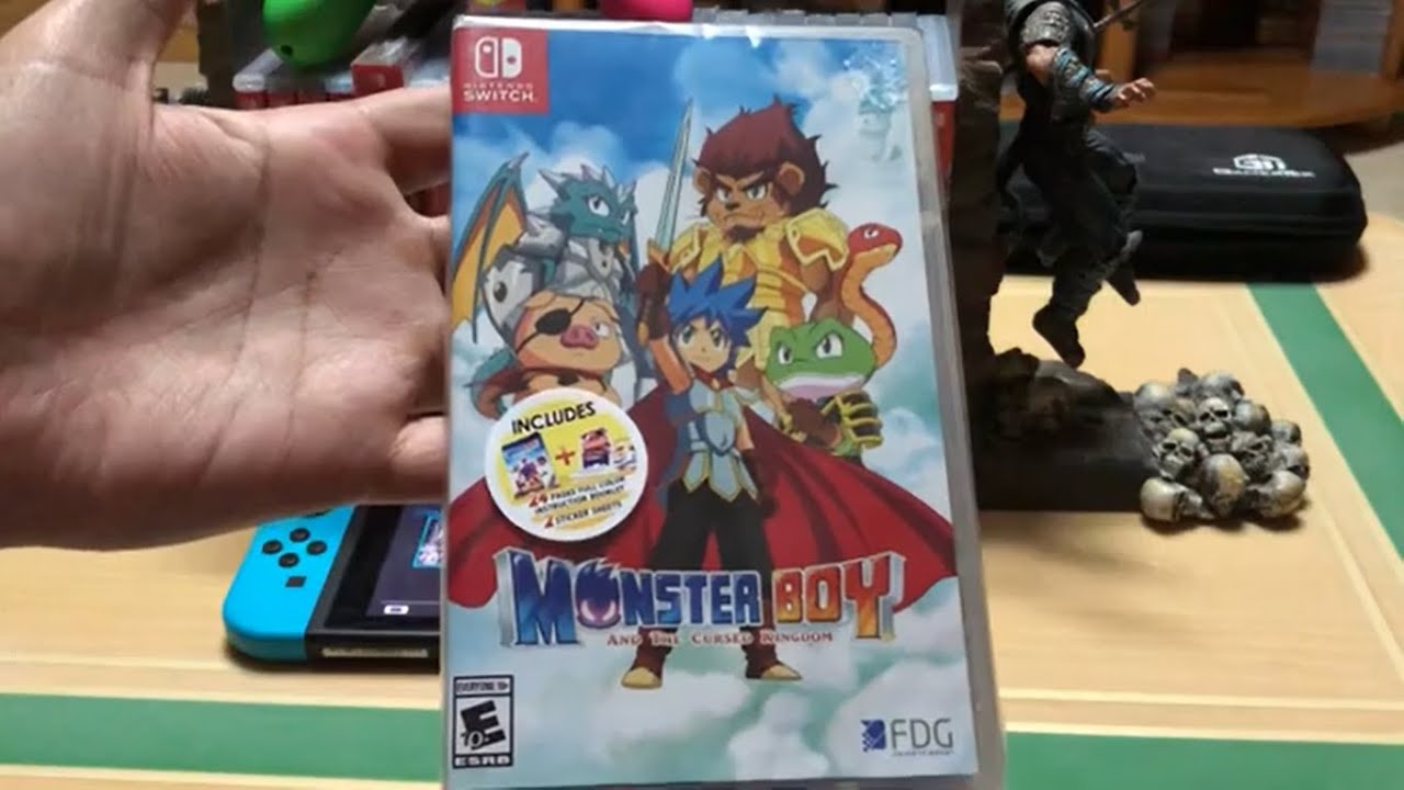 Monster Boy and the Cursed Kingdom for Nintendo Switch Unboxing & Startup!
