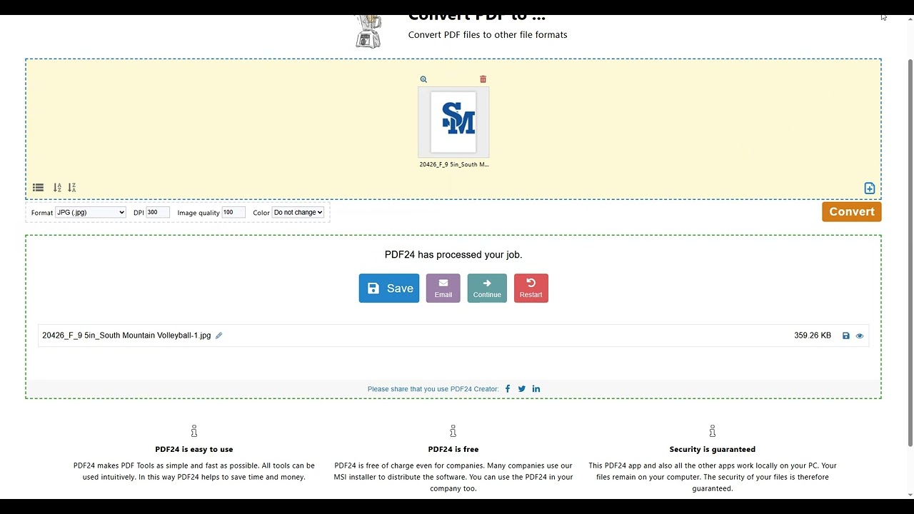 Darkroom | Avient 3.0 | Converting PDF to JPG for proper ink weight | NM