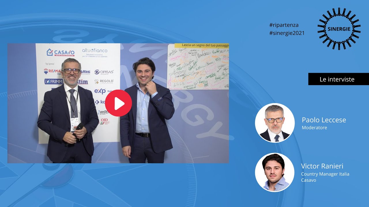 #Sinergie2021 #ripartenza: intervista a Victor Ranieri, Country Manager Italy di #Casavo