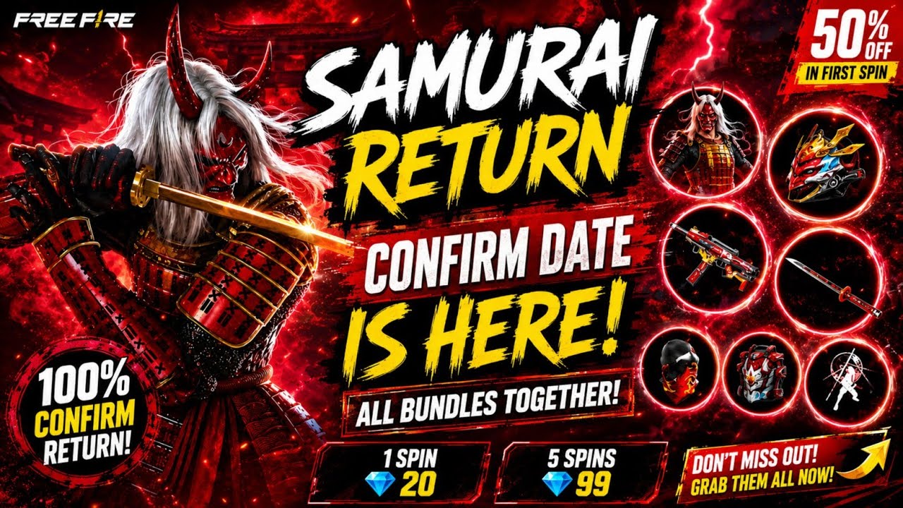 Samurai Return| Free Fire Zombie Samurai Bundle Return| Zombie Samurai kab ayega Samurai exchange ff