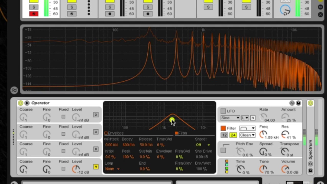 Ableton Live: Subtractive Synthesis with the Operator Instrument