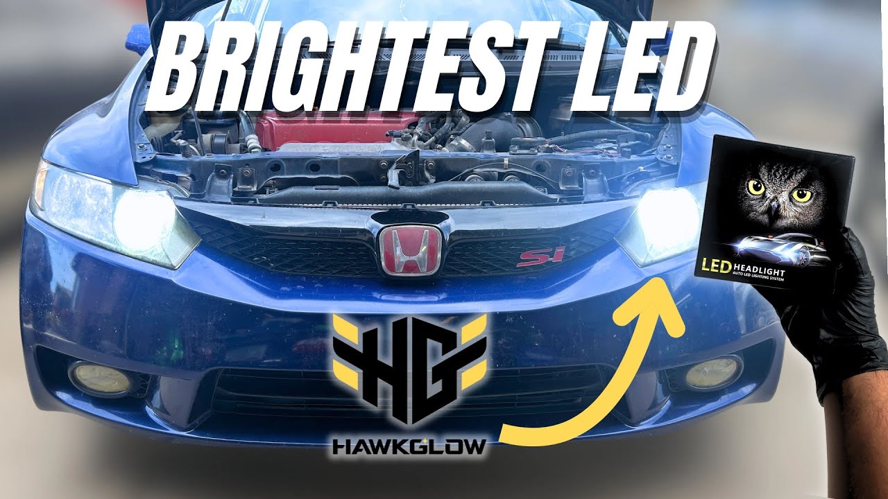 06-11 Honda Civic Headlight Bulb Replacement | Hawkglow Series S550 9005 LED headlights