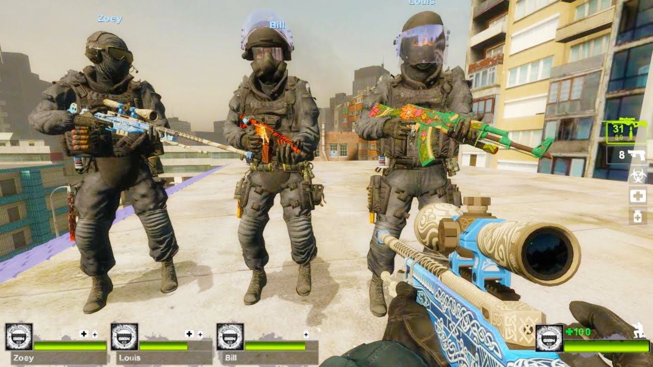 Left 4 Dead 2 - cs_assault Custom Survival Map Gameplay Walkthrough
