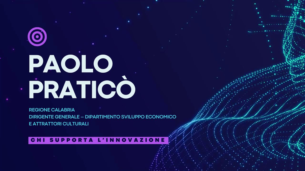 Dott. Paolo Praticò (Regione Calabria) intervento a INNOWEEK 2024