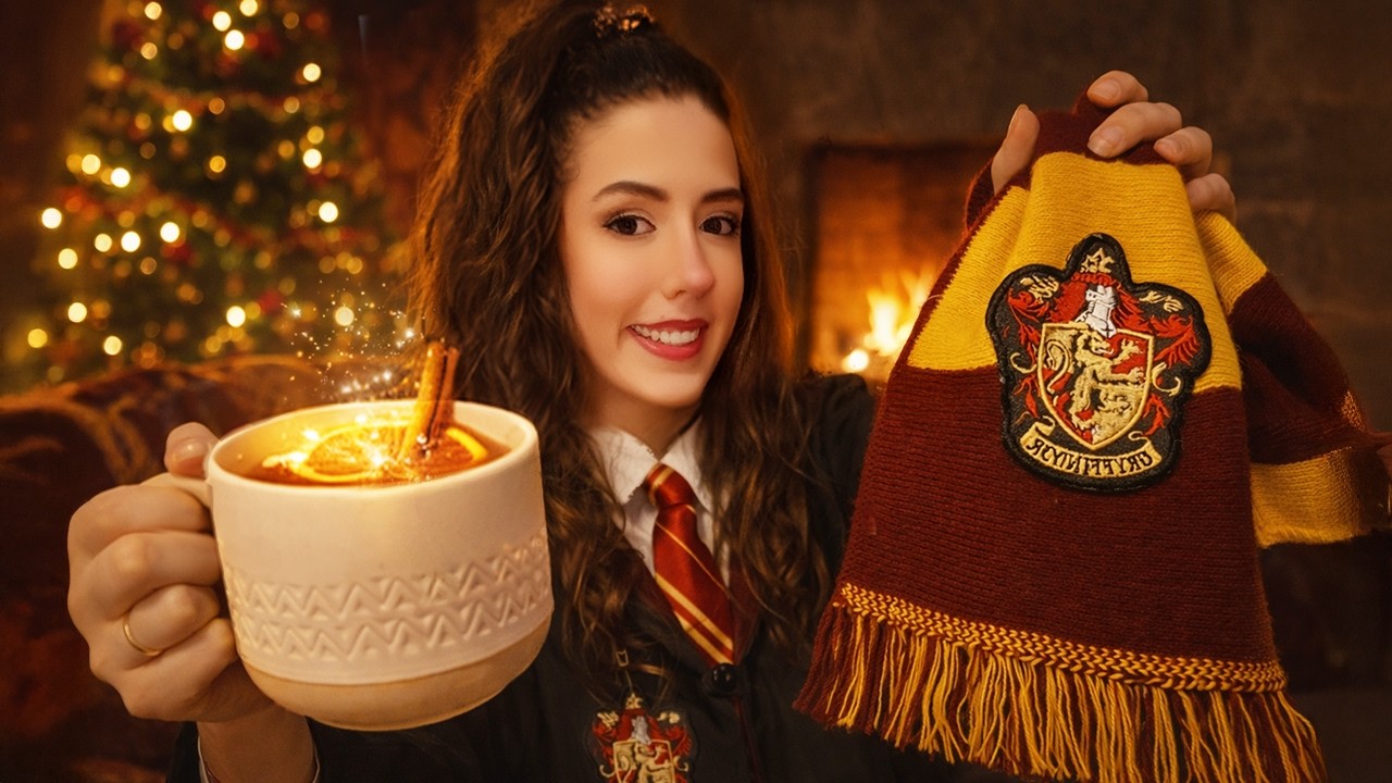 Gryffindor Christmas Eve | Personal Attention (Crackling Fire) ASMR 