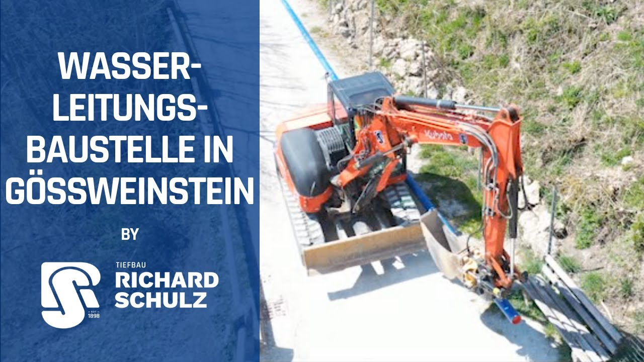 Richard Schulz Tiefbau | Wasserleitungsbaustelle in Gößweinstein