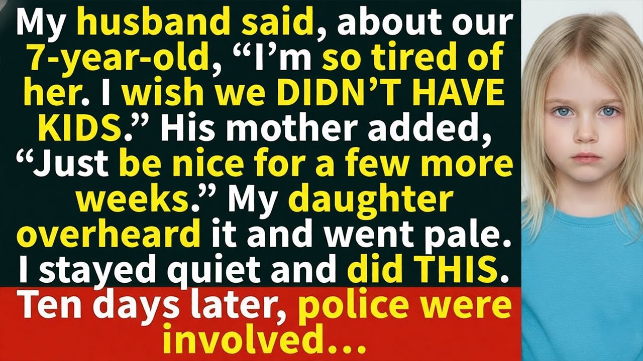 My 7-year-old overheard my MIL and my husband talking about her. “I don’t need the kid
