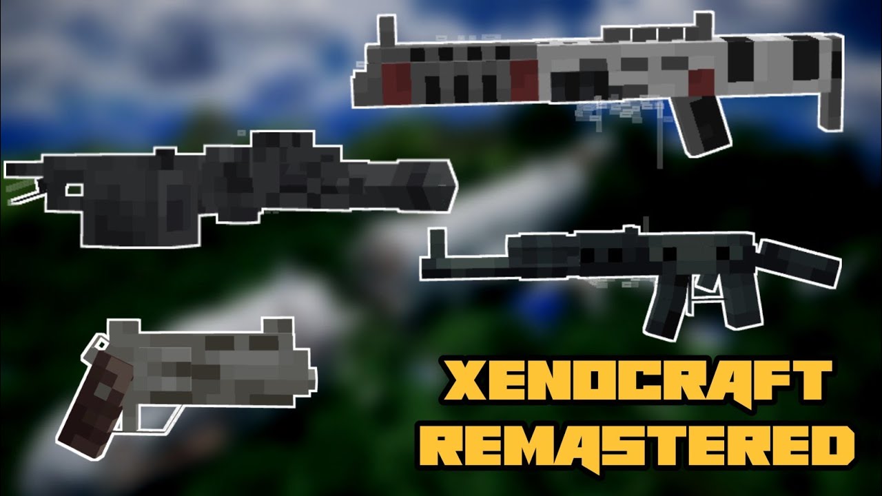 Minecraft Weapon Addon: Xenocraft Remastered Addon - With More Guns #minecraftgunmod