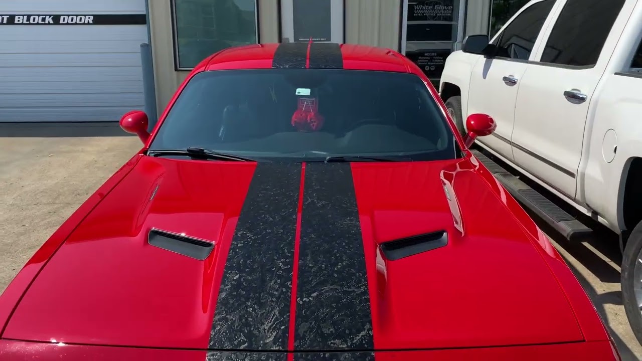 Tulsa Auto Wraps | White Glove Auto | 2015 Dodge Challenger R\T | Vinyl Stripes | Walk-around.