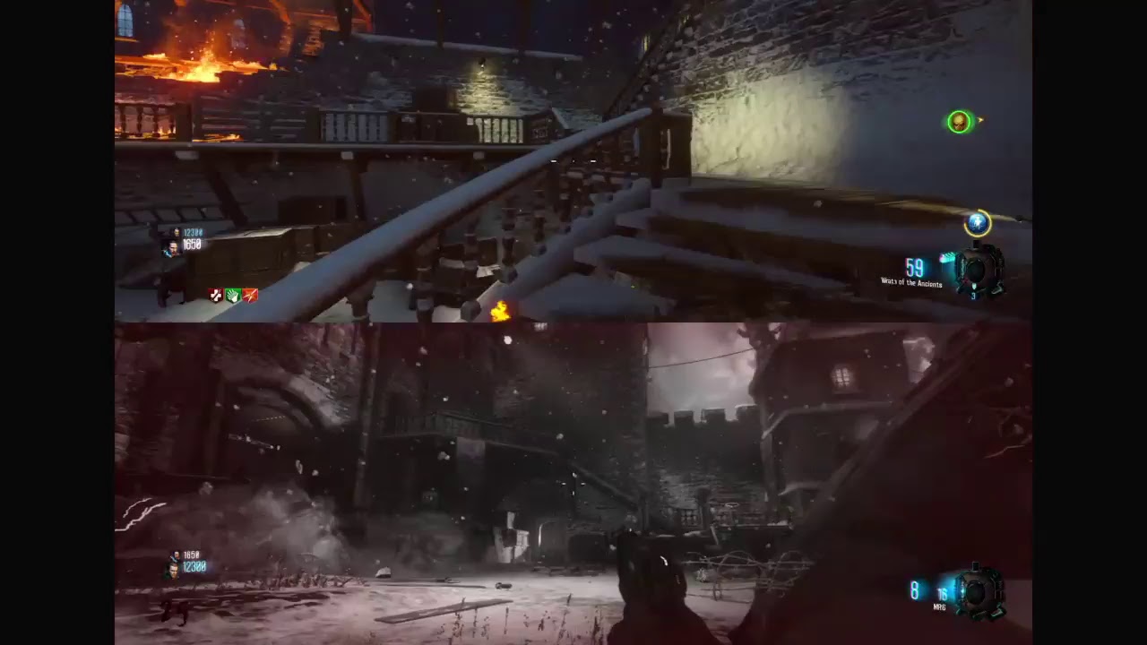 Zombies en pantalla dividida 2 jugadores (call of duty black ops 3)