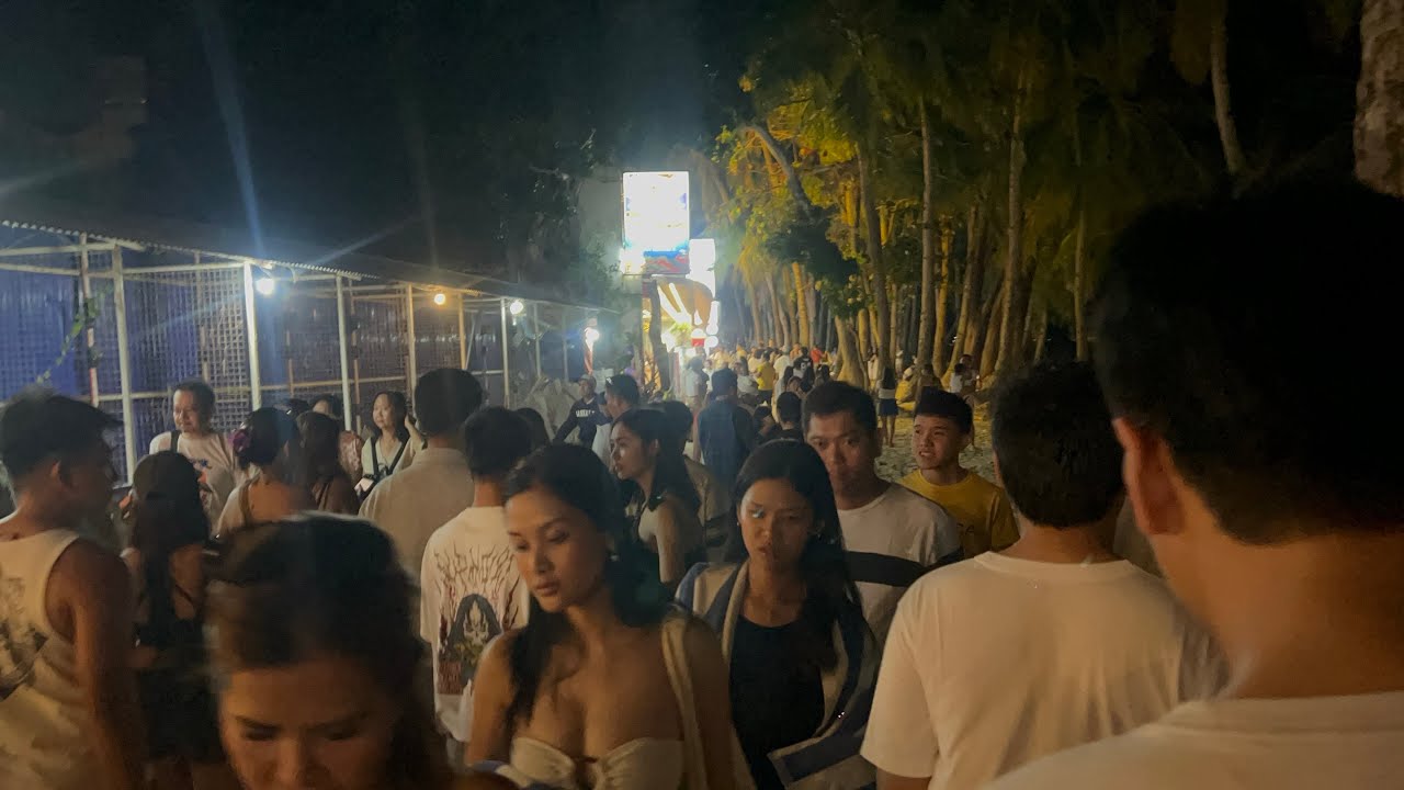 BORACAY Philippines | April 1 2026 | Busy Sunset To Night Walk Tour From Station 1 To 3 White Beach