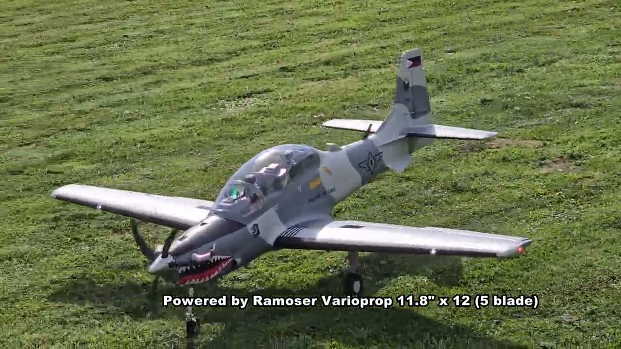 Hobby King Avios Super Tucano mod with Ramoser varioprop and Trailing Link Nose Landing Gear