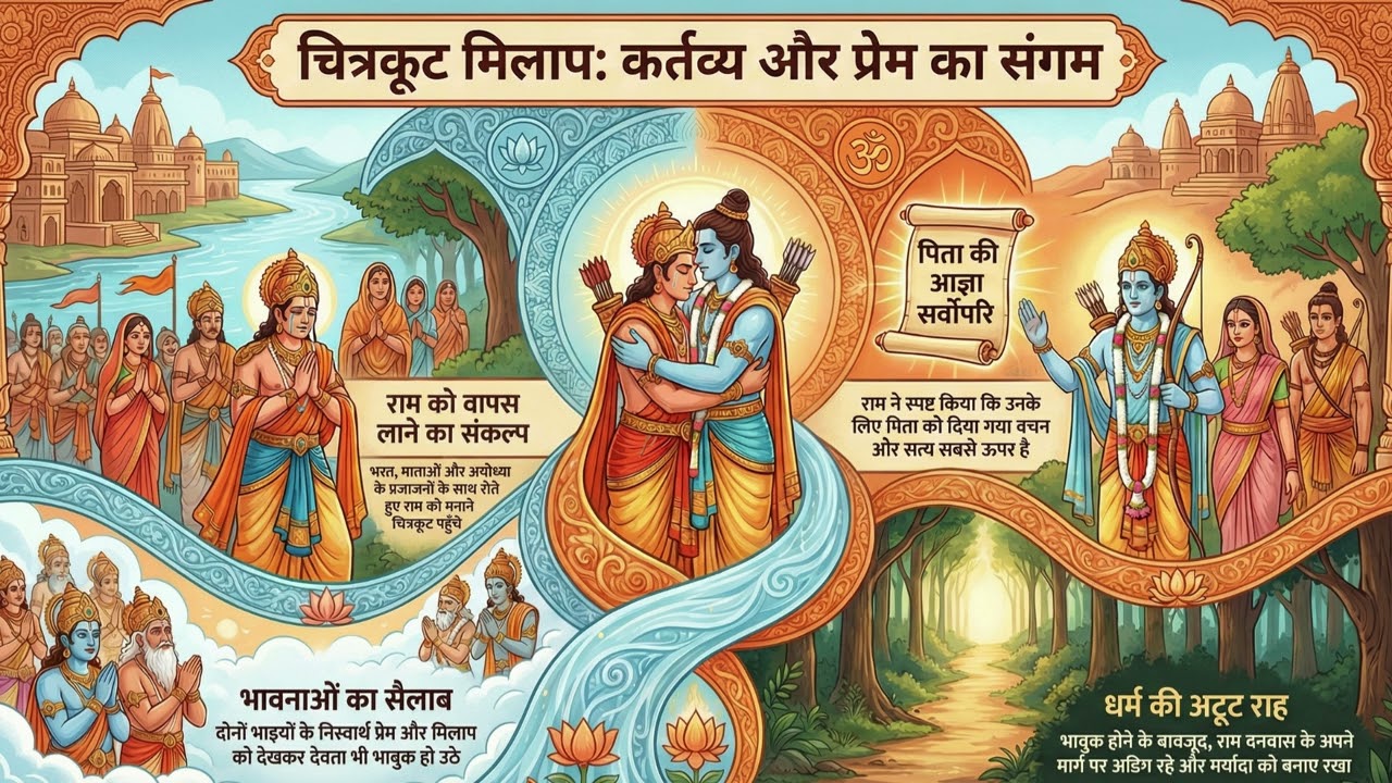 रामायण की उत्पत्ति - चित्रकूट मिलाप (विषय 22)