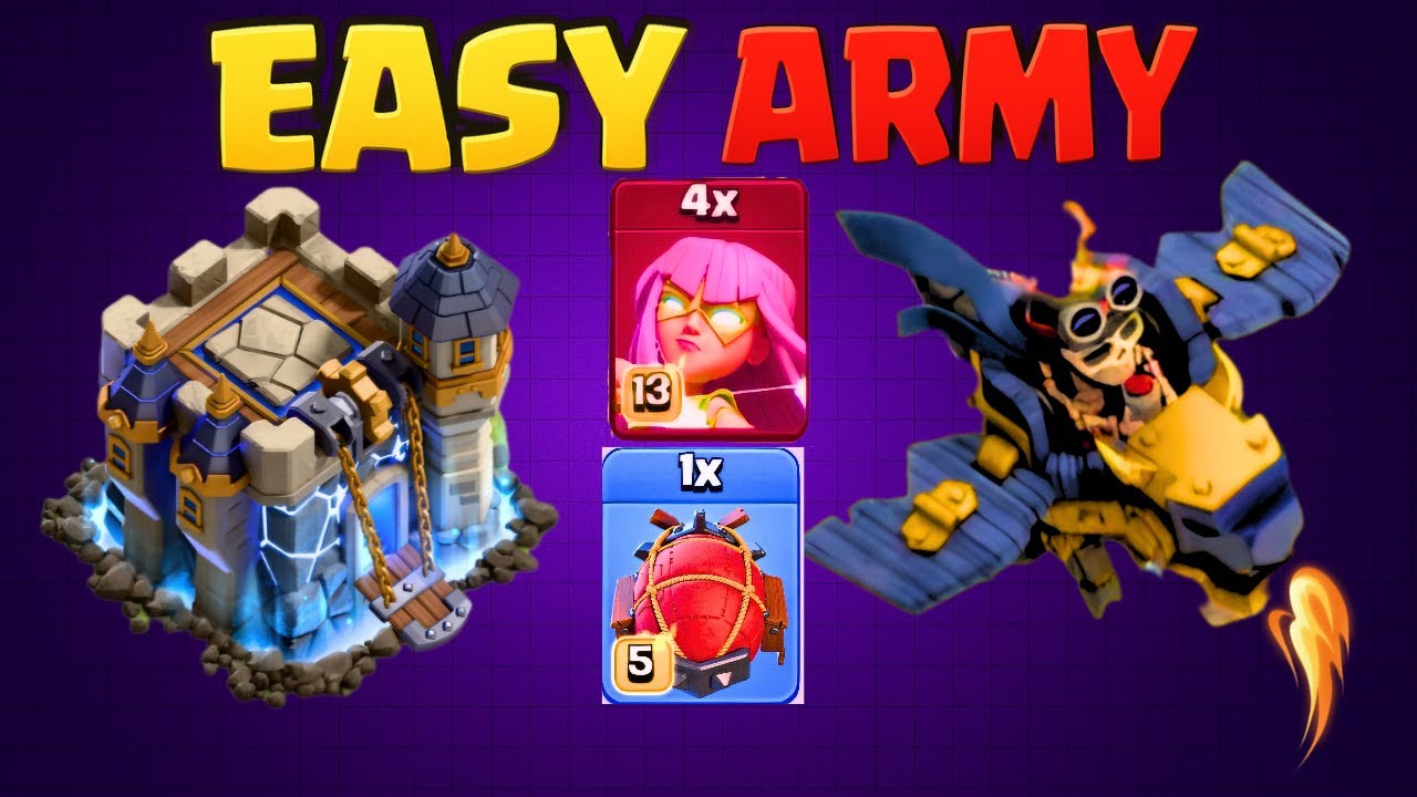 Super Archer Blimp + Dragon Riders DESTROY Every Base! (META ARMY TH18)