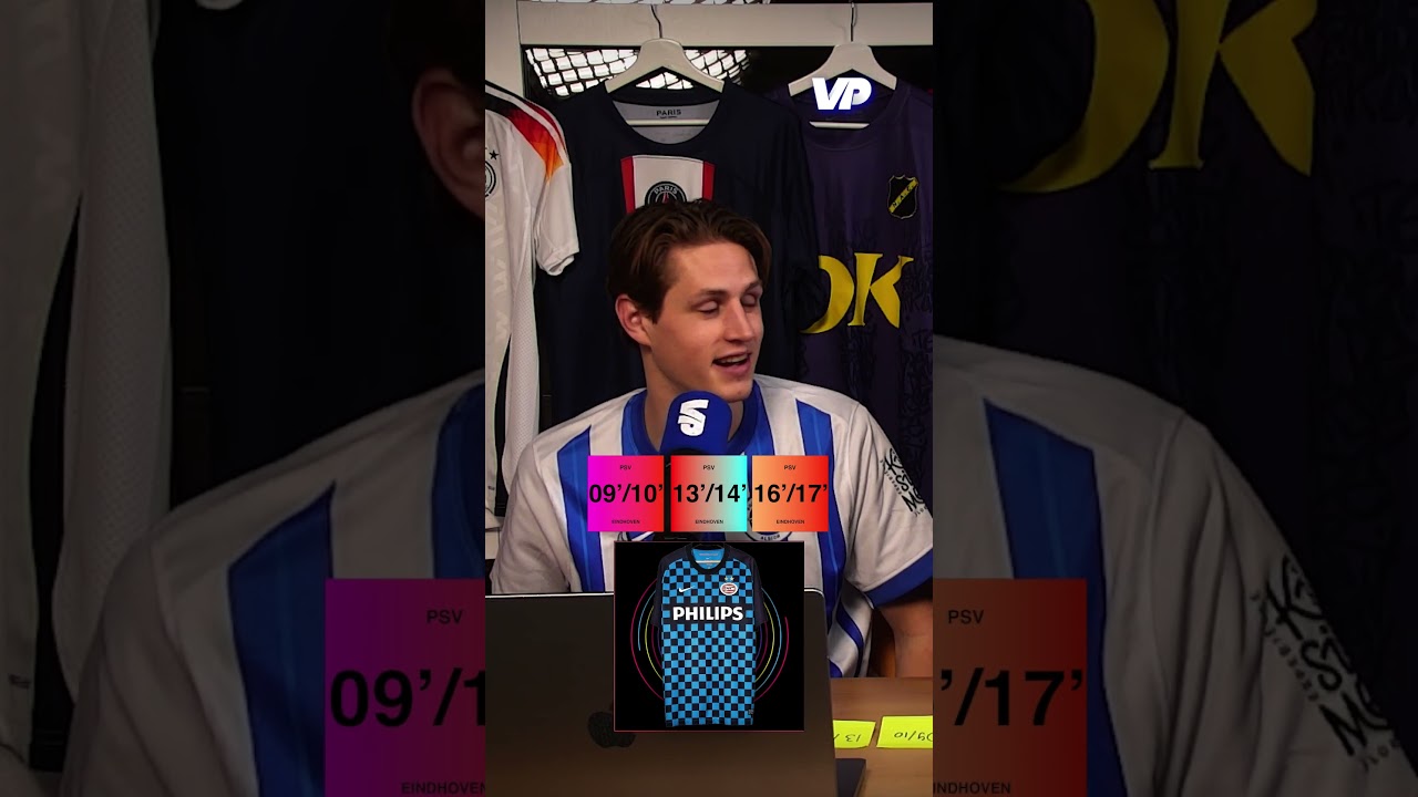 HITSTER: PSV-shirts 👕 Uit welk jaar komt het laatste shirt? 👀#VoetbalPrimeur #Hitster #PSV