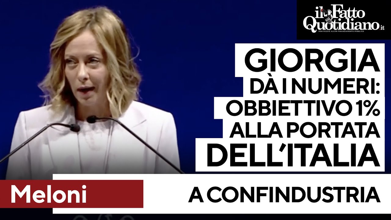 L'ottimismo di Meloni all'assemblea di Confindustria: 
