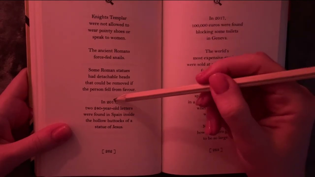 ASMR - Super Relaxing Book Reading 2024 Facts - Clicky Whispers (PT.6)
