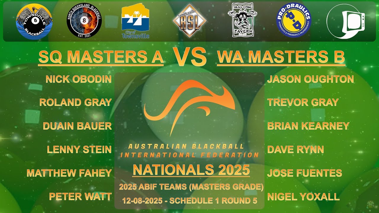 SQ MASTERS A Vs WA MASTERS B - MASTERS Teams - Rnd 5 - ABIF NATIONALS 2025