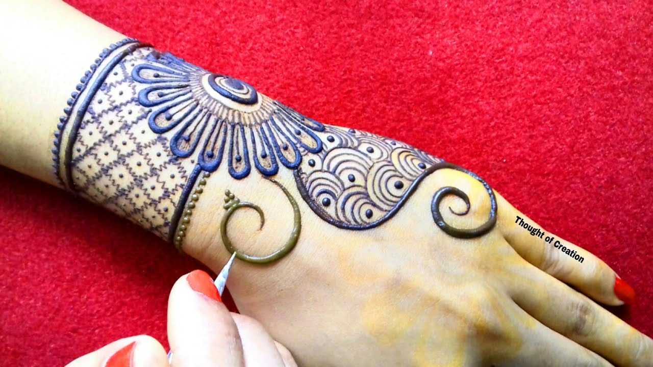 Stylish Simple Mehndi Design for Backhands |Thought of Creation