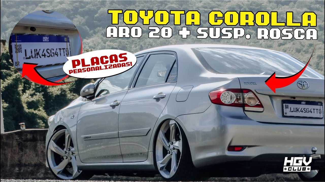 Toyota Corolla Rebaixado de Aro 20 na suspensão de rosca | HGV Club
