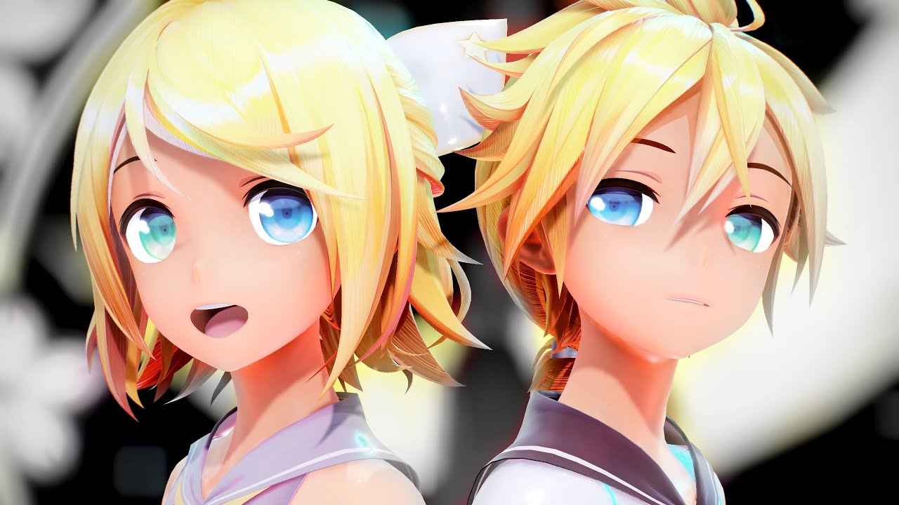 【MMD】右肩の蝶 / Butterfly on Your Right Shoulder ( YYB鏡音リン•レン Rin & Len )