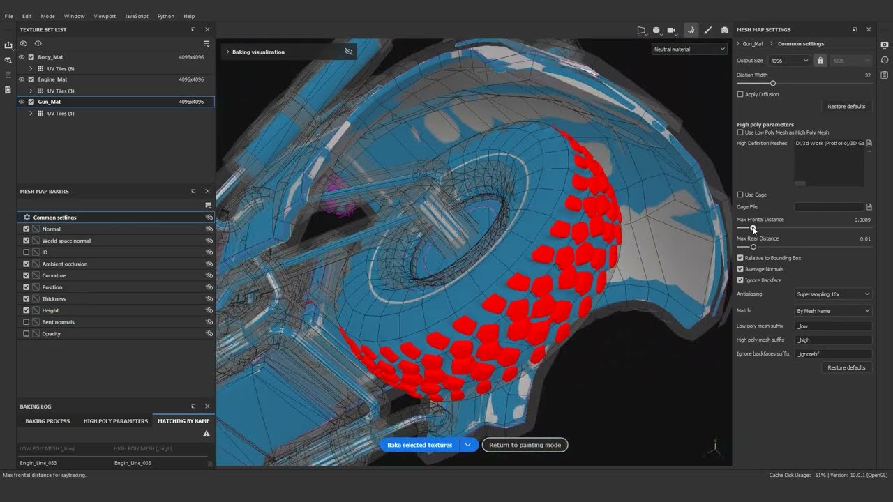 Manta: Post-Apocalyptic Combat Bike - High Poly to Low Poly Baking (Workflow Breakdown)