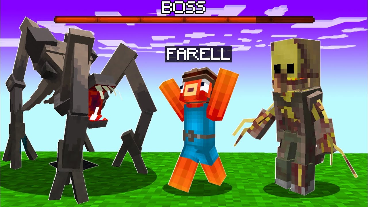 Najstraszniejsze BOSSY z Koszmar&oacute;w ATAKUJĄ Świat Minecraft! ( Przerażajace 😬 )