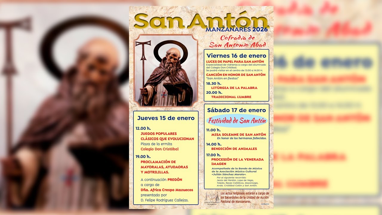 San Antón inicia el ciclo de santos viejos en Manzanares.