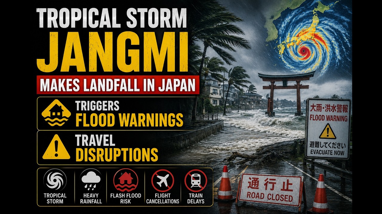 Japan&rsquo;s Coast Is Battered! Tropical Storm Jangmi Triggers Mass Disruptions