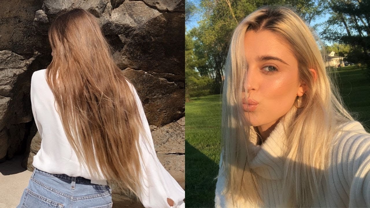 from BRUNETTE to PLATINUM BLONDE ♡ EXTREME Hair Transformation