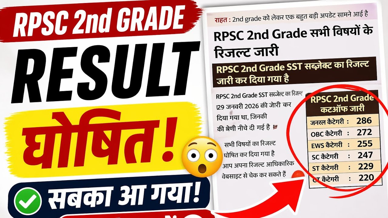 Rpsc 2nd grade sbhi subject ke result jari ! 2nd grade cutoff!#2ndgrade #2nd #rpsc #bts #btsarmy 