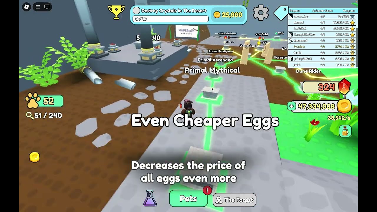 Collect All Pets! Spending Stones Roblox