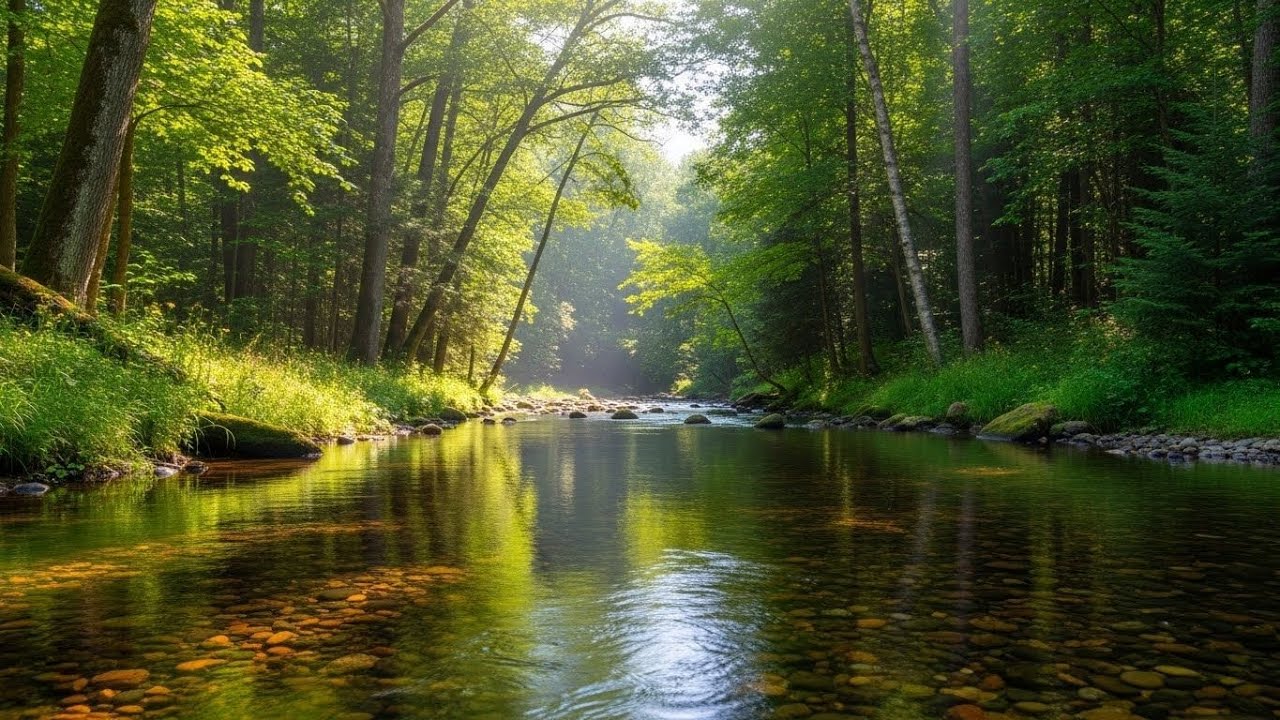 Forest River Ambience 🌿🌊 Soothing Water and Nature Sounds for Deep Sleep #2403