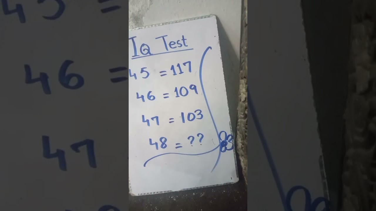 Highlight 0:00 &ndash; 1:30 from IQ Test #live #maths #puzzle