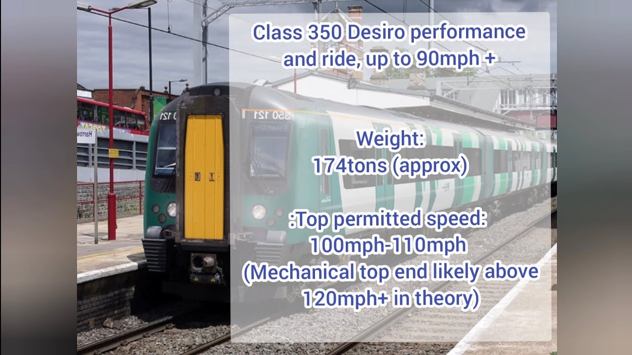 Class 350  | Desiro Fast Ride and Acceleration (90mph+)  ft some random commentary :^)