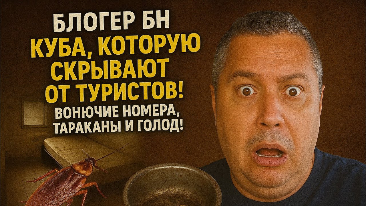 Блогер БН.  Куба, которую скрывают от туристов! Вонючие номера, тараканы и голод!