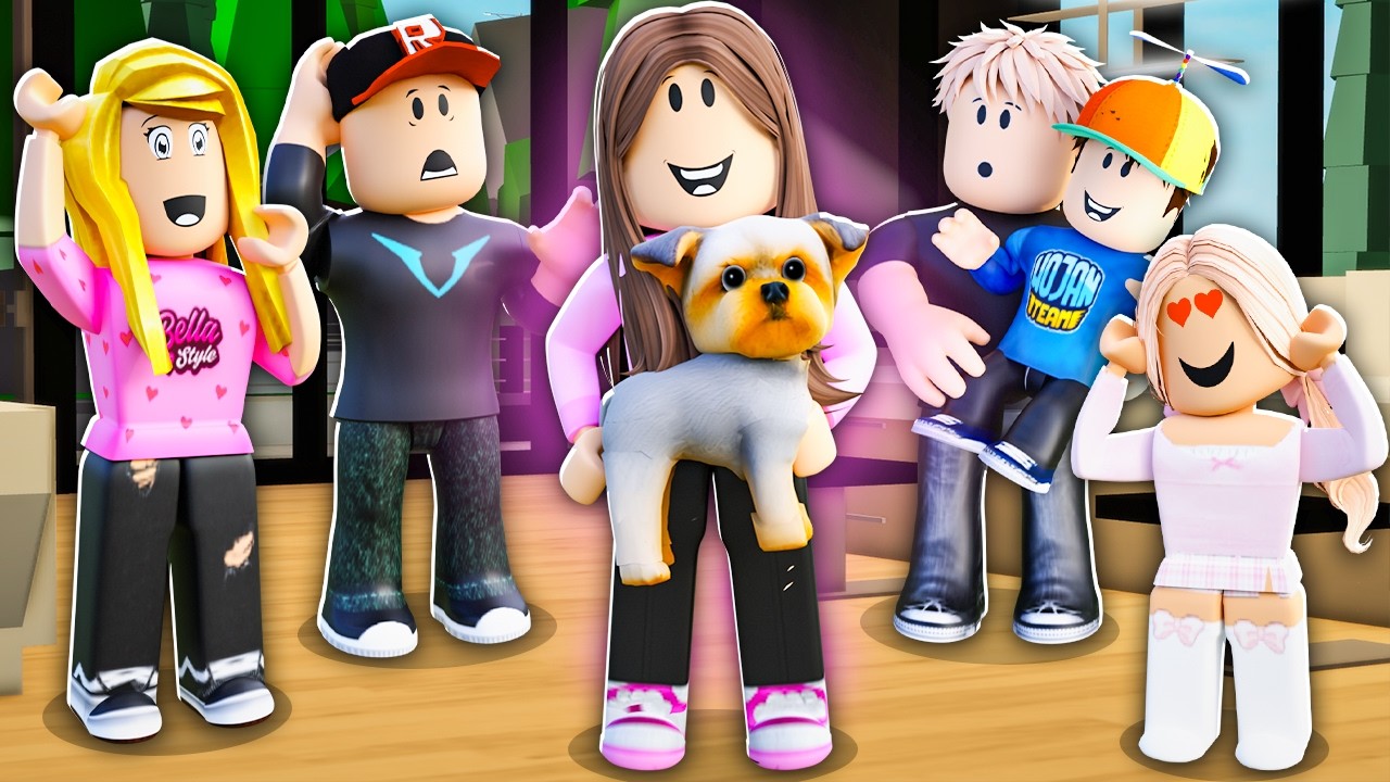 REAKCJA NASZYCH PRZYJACI&Oacute;Ł na NASZEGO PIESKA w BROOKHAVEN RP! 🐶 (Roblox)