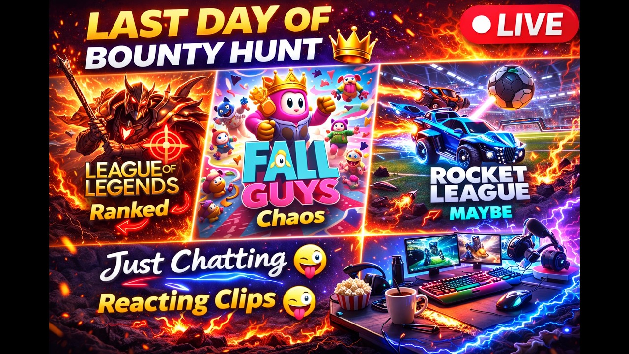 Bounty Hunting LoL | Fall Guys  | Maybe Rocket League | Just Chatting | Reacting Clips