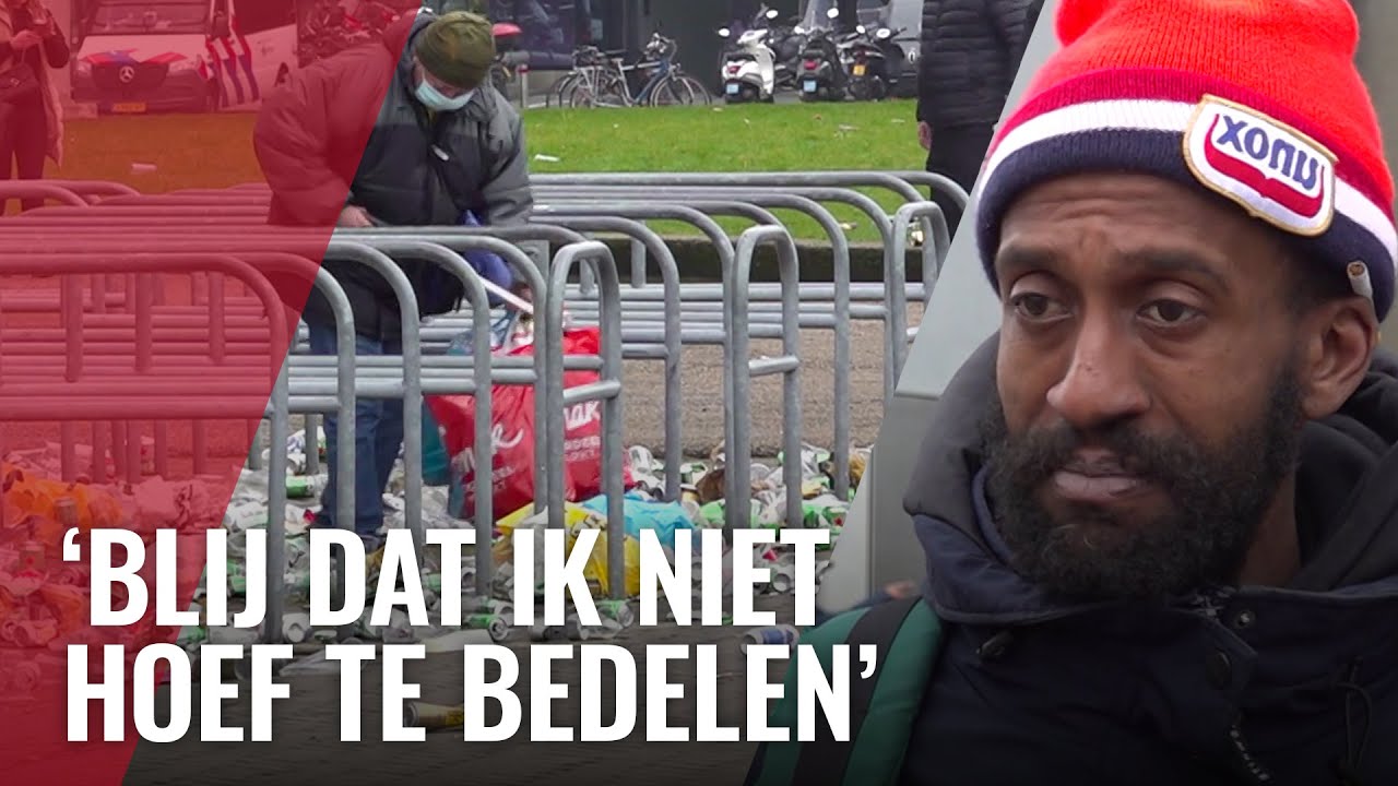 Slimmeriken verzamelen statiegeldflesjes bij de Arena