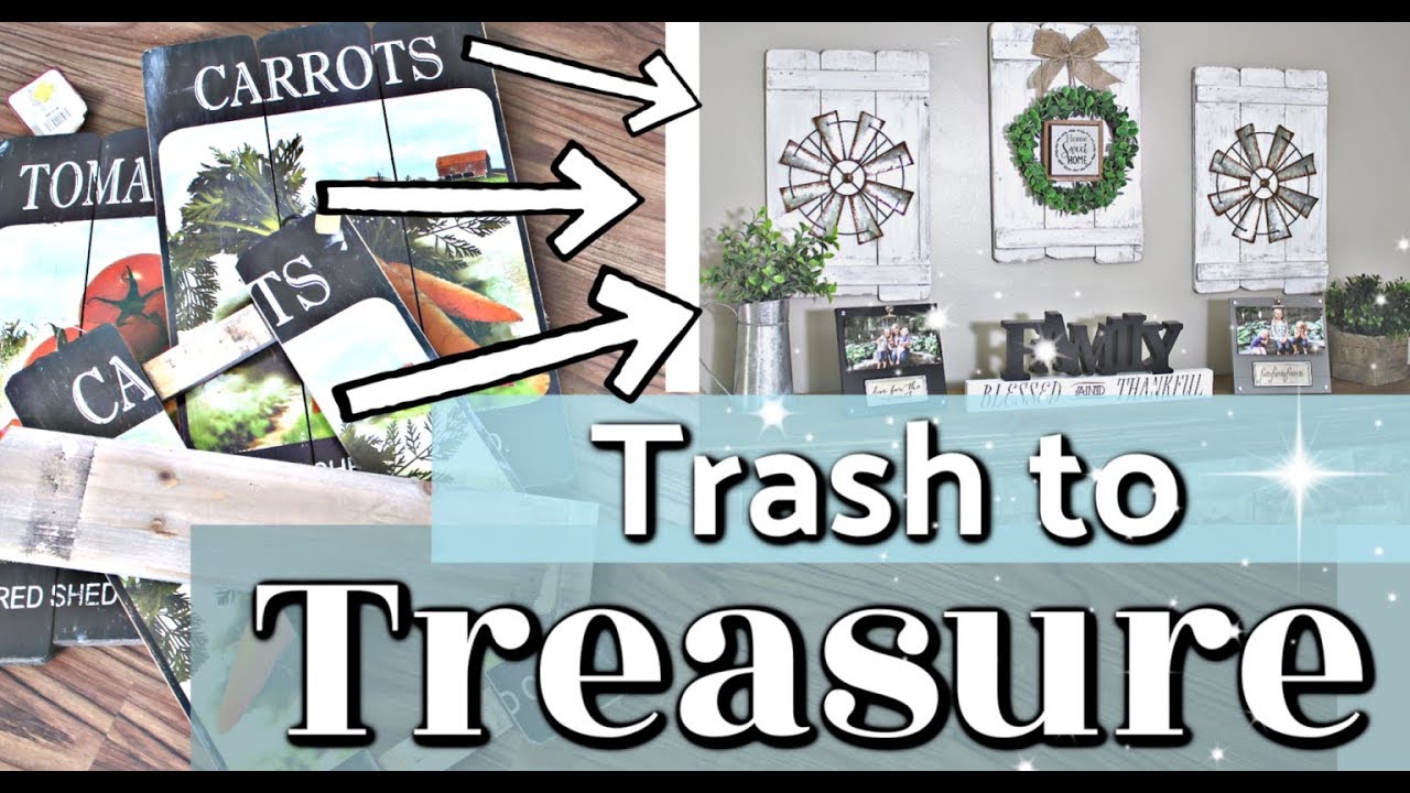 Trash to Treasure Makeover | DIY Farmhouse Home Decor Ideas | Decorate With ME | Krafts by Katelyn