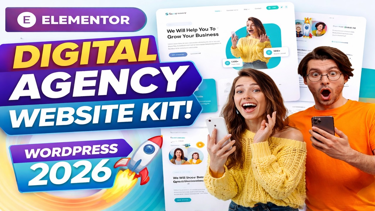 ELEMENTOR DIGITAL AGENCY Website Template Kit (Multipage) | WordPress Elementor 2026
