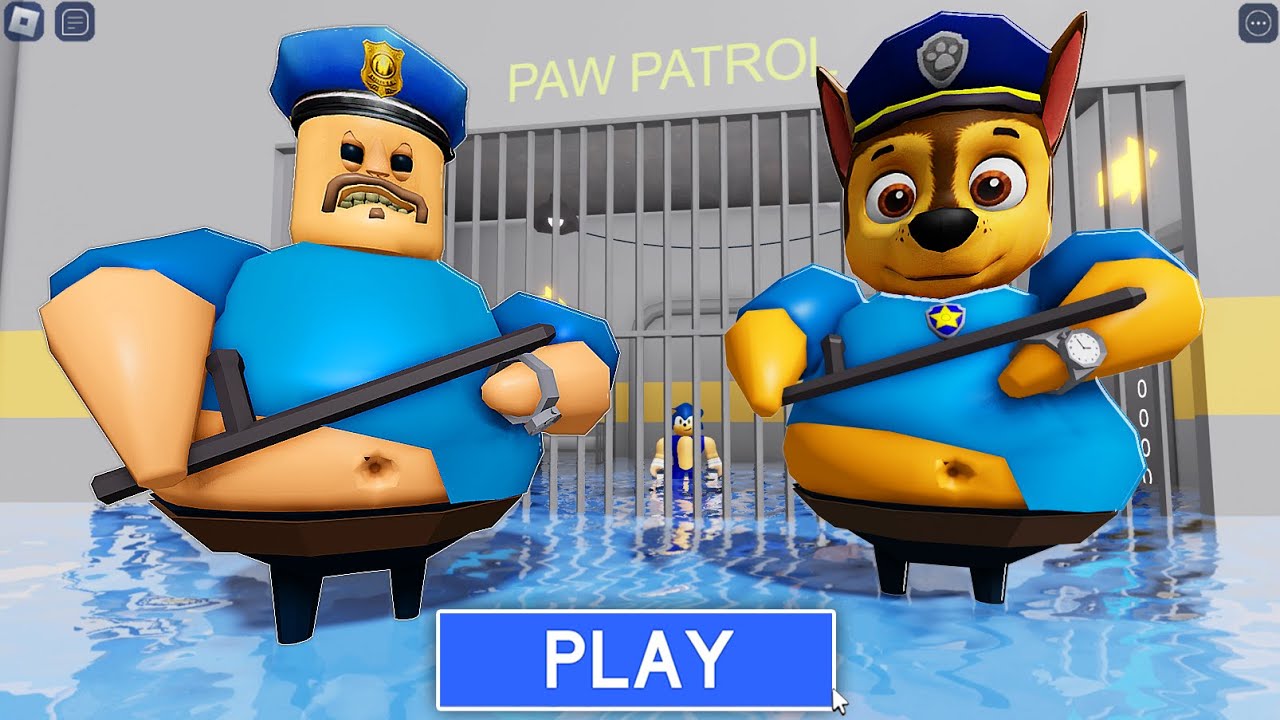 PAW Patrol WATER BARRY Walkthrough Full GAMEPLAY #roblox #ScaryObby