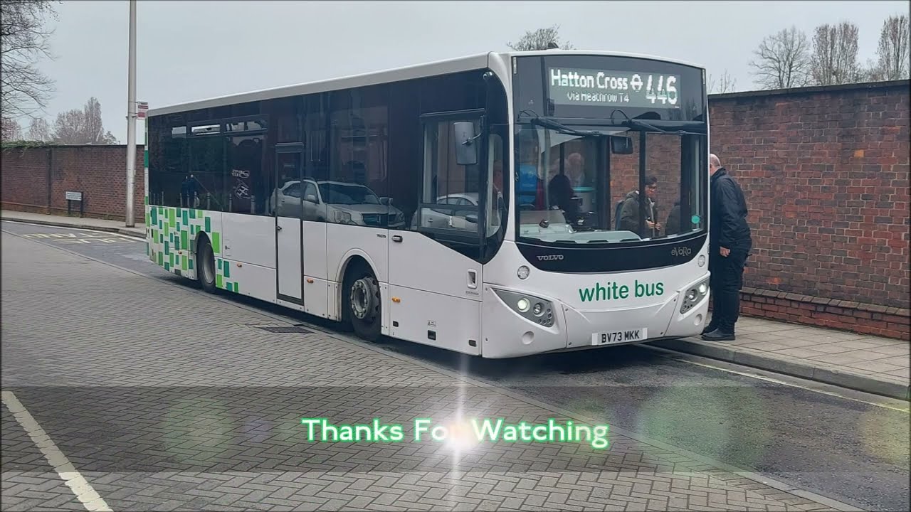 FULL ROUTE VISUAL | White Bus Route 446: Hatton Cross to Woking | 81 (BV73 MKK)