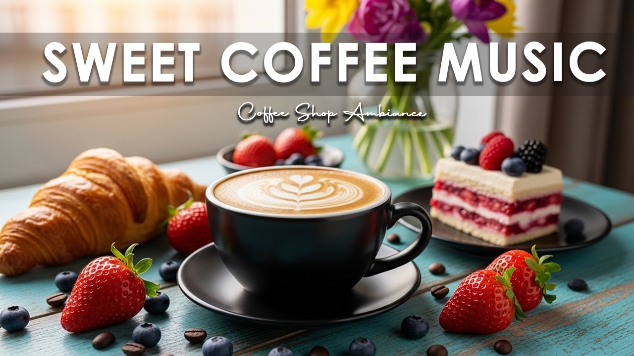 Sweet Coffee Music ☕ Coffee Shop Ambiance & Positive Bossa Nova Piano for Happy Mood