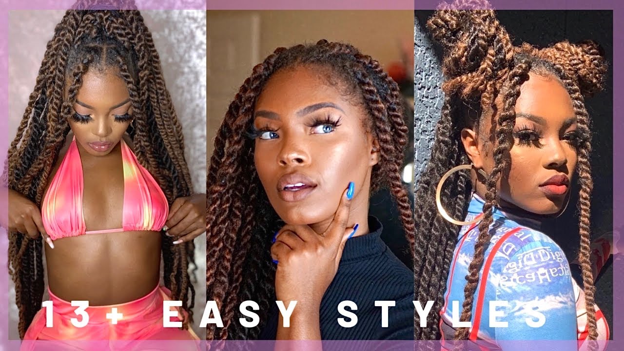 HOW TO STYLE JUMBO MARLEY TWISTS and BRAIDS | 13+ STYLES #PROTECTIVESTYLE