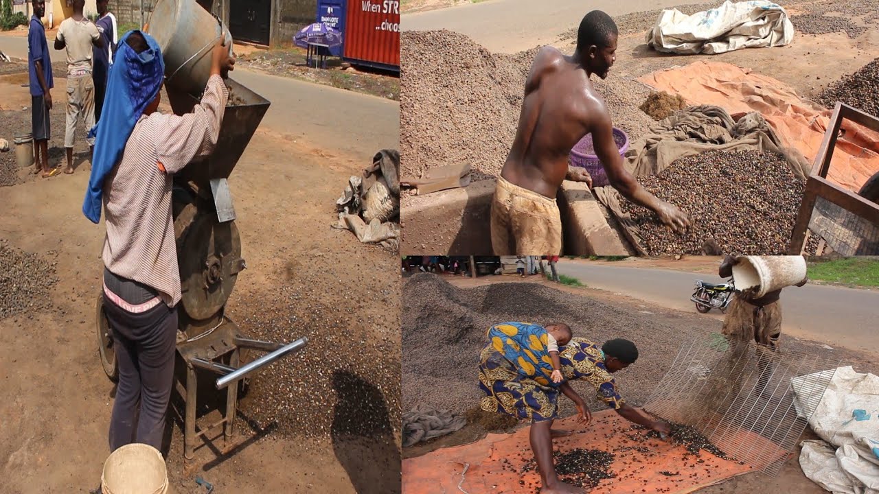Homemade palm kernel cracking machine in Nigeria #3