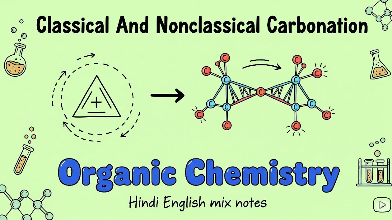 Classical and Non-Classical Carbonation in hindi || MSc organic chemistry hindi notes